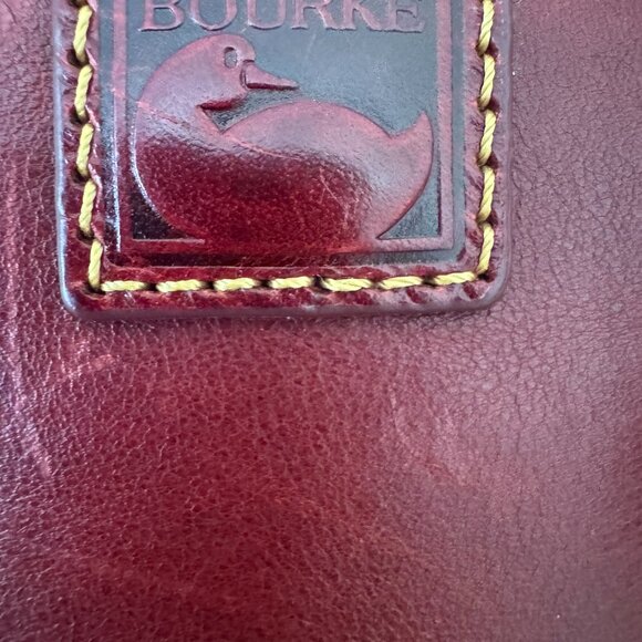 Dooney & Bourke Red Florentine Leather Zip Pod Backpack & Clutch Combo (Used) - Picture 11 of 16